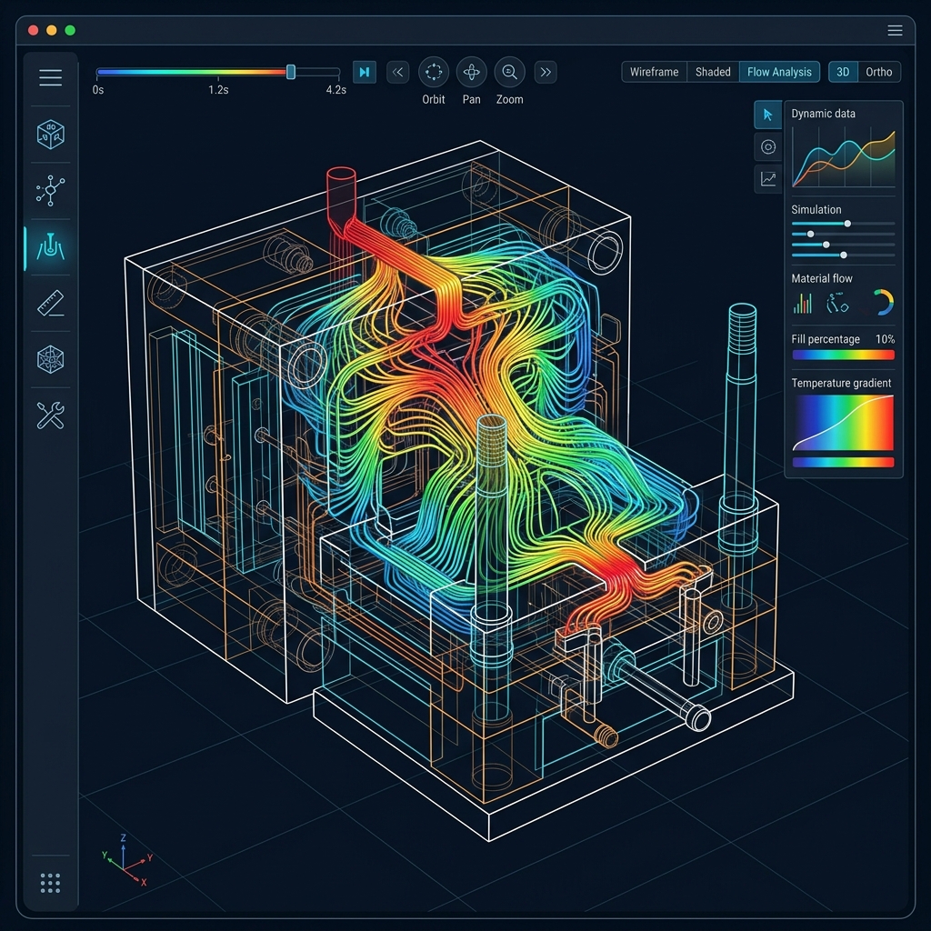 Advanced Mold Flow Simulation Visualization